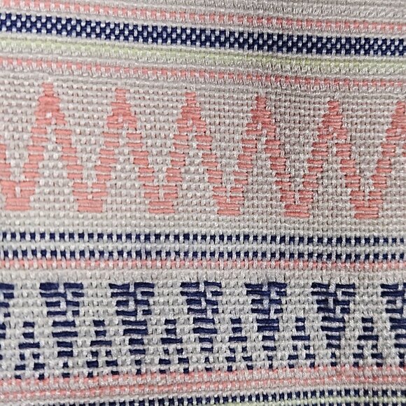 Tribal Southwest Textured Mini Skirt Zip Multicolor Stripes Cotton Fabric NWT - Picture 6 of 15